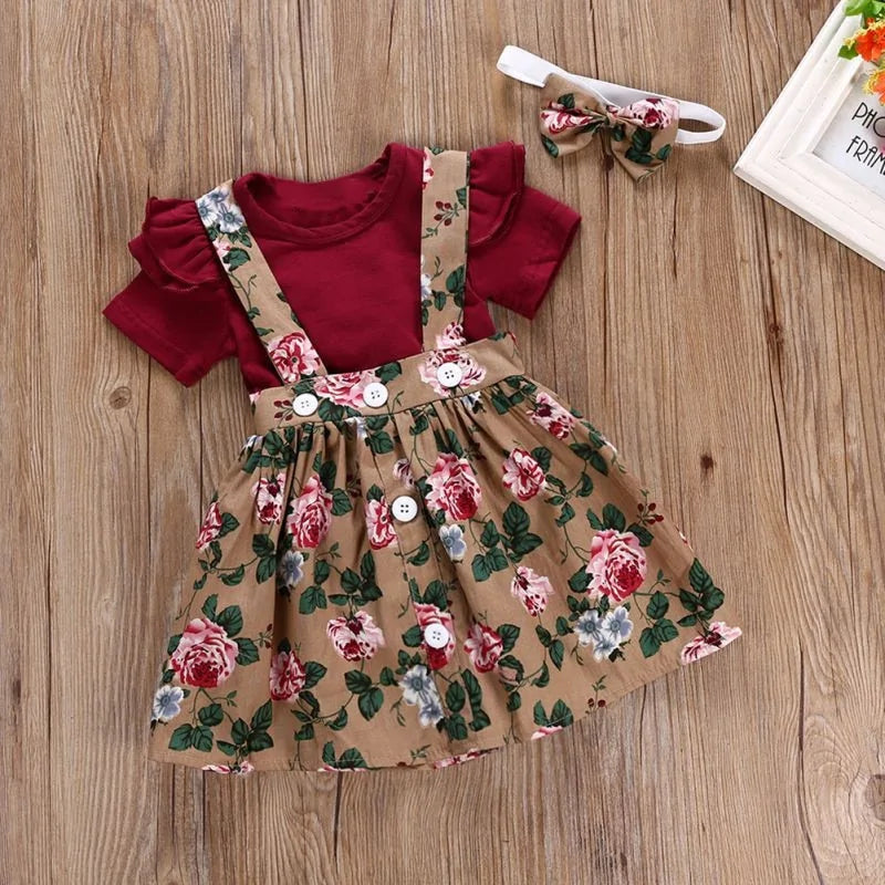 BlossomBabe™ - Floral Baby Girl Clothing Set