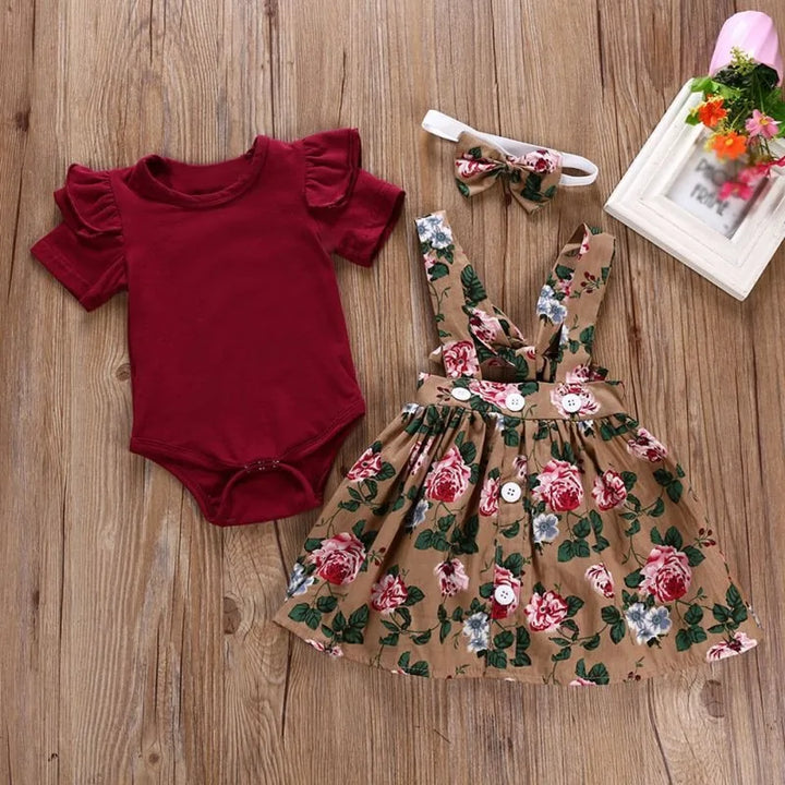 BlossomBabe™ - Floral Baby Girl Clothing Set